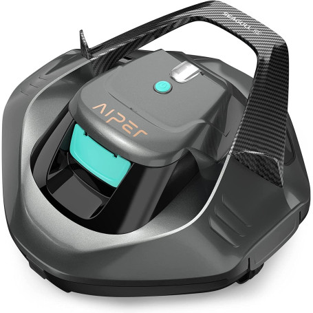 AIPER Robot Piscine, Aspirateur Piscine pour 90 Minutes D'autonomie, Nettoyeur de Piscine avec Deux Moteurs D'entraînement, Robo