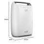 De'Longhi Tasciugo AriaDry Déshumidificateur DEX212SF, Déshumidificateur Portable avec Système de Filtration à 3 Actions, Foncti