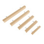 Sossai poignées de meubles en bois en hêtre | GAH01 | distance entre les trous 224mm, longueur 304mm, 6 pièces