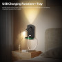2PCS Applique Murale Interieur LED, Liseuse de Chevet avec interrupteur, port de charge USB, Rotation à 360°Liseuses Murales, 30