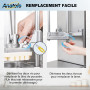 Anatole Coupe Frites Professionnel Vertical avec Lame 6mm 9mm 13mm 8-Coin en Acier Inoxydable Coupe Pommes de Terre Frites Manue