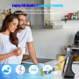 Gueray Lecteur CD de Bureau avec Bluetooth Lecteur CD Mural Haut-parleurs HiFi Intégrés Portables avec écran LED Audio Domestiqu