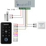 YAVIS Contrôleur D'accès Biométrique D'empreintes Digitales PIN Imperméable Tactile Rétroéclairé Clavier RFID 13,56 MHz IC NFC l