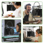Frgyee Bouclier d'isolation de Microphone avec Support de Micro et Filtre Anti-Pop, Bouclier Sonore Pliable pour la Plupart des