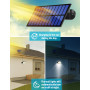 MPJ - Lot de 2 lampes solaires d’extérieur - 106 LED - Avec détecteur de mouvement - Étanchéité IP65 - Angle d'éclairage de 120 
