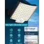 MPJ - Lot de 2 lampes solaires d’extérieur - 106 LED - Avec détecteur de mouvement - Étanchéité IP65 - Angle d'éclairage de 120 