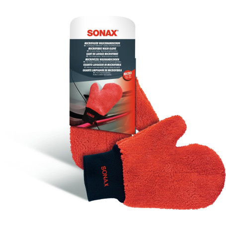 SONAX Gant de nettoyage microfibre (1 pièce) pour nettoyer l’extérieur des véhicules tout en préservant les surfaces | Réf: 0428