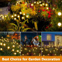 NEMMXUB Lumiere Luciole Solaire Exterieur, 4 Pièces 10 Led Luciole Solaire Exterieur Jardin, Lumières Solaires de Jardin, Luciol
