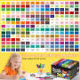Lyuvie 240 Couleurs Feutre Acrylique, Acrylic Paint Brush Marker à Peinture à Base D'eau, Marqueur Peinture Acrylique pour Pierr