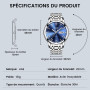 LIGE Montre Homme Quartz Analogique Bracelet Acier Inoxydable Étanche