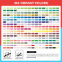 Sonlaryin 288 Couleurs Feutre Acrylique, Marqueur Peinture Acrylique Pinceau Pour Papier, Verre, Galet, Métal, Plastique, Bois, 