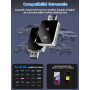 Adaptateur sans Fil 2-en-1 pour CarPlay & Android Auto – Version 2025 Améliorée, Connecteur USB/Type-C, Connexion Rapide et Stab