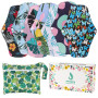 PHOGARY Serviette Hygiénique Lavable, Lot de 7 Serviettes Hygiéniques Réutilisables avec 1 Sac de Rangement, 26 cm