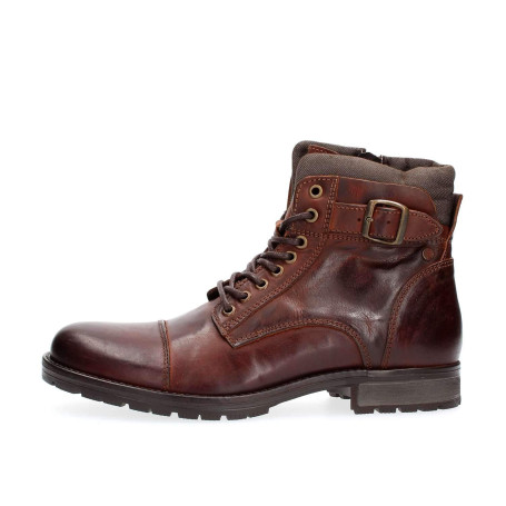 JACK & JONES Homme Jfwalbany Leather Brown Stone STS Biker Boots
