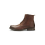 JACK & JONES Homme Jfwrussel Leather Cognac 19 Bottes de Motard