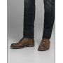 JACK & JONES Homme Jfwrussel Leather Cognac 19 Bottes de Motard