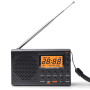 Radio Dab Portable, avec Casque, AM/FM, SW, écran LCD, Fonctionne sur Batterie, Alarme, minuterie de Mise en Veille, 36 prérégla