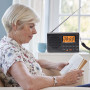 Radio Dab Portable, avec Casque, AM/FM, SW, écran LCD, Fonctionne sur Batterie, Alarme, minuterie de Mise en Veille, 36 prérégla