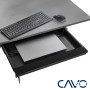 CAVO Tiroir de bureau pour ordinateur portable verrouillable 580 x 446 x 55 mm noir Tiroir de bureau pour ordinateur portable po
