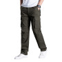 Olmecs Hommes Pantalons Elastique Coton Taille Plus Cargo Droite avec Poches Printemps/Automne
