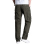 Olmecs Hommes Pantalons Elastique Coton Taille Plus Cargo Droite avec Poches Printemps/Automne
