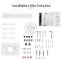 suptek Support de Plafond pour projecteur – Support Mural Universel pour projecteur avec Perche d'extension de 21–54 cm jusqu'à 