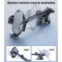 Miracase Support Téléphone Voiture [2025 Ventouse Puissante] Porte Telephone Voiture Tableau de Bord, Rotation 360° Portable Ven