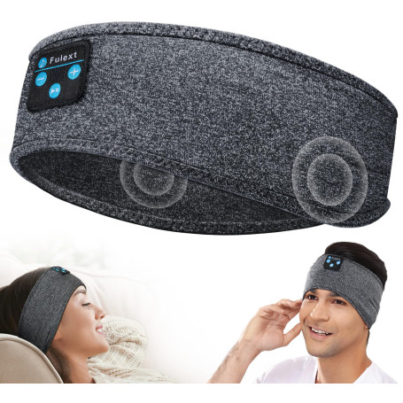 Fulext Casque de Sommeil sans Fil - Bluetooth Bandeau de Sport Ecouteurs avec Ultra-Fins HD Stéréo Haut-parleurs, Cadeaux pour H
