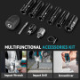 ONEVAN cle a choc sans fil brushless, boulonneuse a choc 1/2" acec 2x3.0Ah batteries et chargeur, 300nm, 2 vitesses, 2 en 1 clé