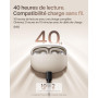 SHOKZ OpenDots ONE Casque à oreilles libres, Audio Dolby Premium, Écouteur à Clip 6,5 g, Bluetooth 5.4, sans Fil avec Micro, Cha