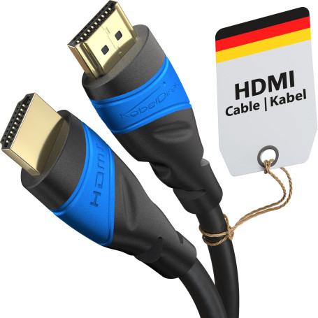 KabelDirekt – Câble HDMI 8K / 4K – 5m et autres longueurs (0,15m à 22,5m) – Câble HDMI conçu en Allemagne – 10K/8K@60Hz/4K@120Hz