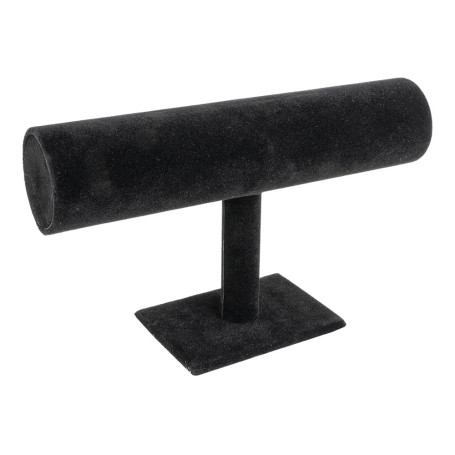 Porte-bijoux pour bracelets et montres, 23,5 x 7 x 13,5 cm, noir, aspect velours