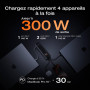 Batterie Externe EcoFlow Rapid Pro 27650 mAh, 300W, câble 140W intégré, Chargeur Portable 4 Ports avec Sortie 140 W, Recharge ju