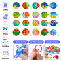 MLPKOI 30PCS Mini Fidget Jouet Porte clés, Jouets Sensoriels à Bulles, Anti Stress Enfants Pop It Fidget Toys, Jouets Sensoriels