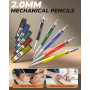 Nicpro 27 pièces crayons de charpentier pour le travail du bois, crayon chantier avec 100 recharges, poinçon central automatique