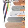 Nicpro 27 pièces crayons de charpentier pour le travail du bois, crayon chantier avec 100 recharges, poinçon central automatique