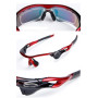 Lunettes de soleil vélo Lunettes de sport polarisées pour vélo de route et VTT, 5 verres colorés Anti-UV