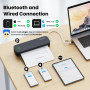 ByteCintia Imprimante Thermique A4, D80 Bluetooth Imprimante Portable sans Fil pour Le Voyage, Compatible avec Les Téléphones et
