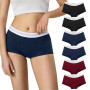Lakpoau Boxer Femme Coton - Shorty Femme Shorts Caleçons Femmes Lot de 6 Boxer Sport Seamless Culotte Basics Shorties Calecon Sh