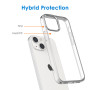 JETech Coque pour iPhone 13 6,1 Pouces, Anti-Jaunissement étui de Protection Transparente Antichoc, Housse Anti-Rayures (HD Clai