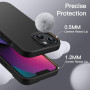 JETech Coque en Silicone pour iPhone 13 6,1 Pouces, étui de Protection Complète du Corps au Toucher Soyeux, Housse Doublure Douc