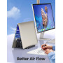VAYDEER Support Vertical 4 en 1 pour Ordinateur Portable, 2 emplacements Compatible avec MacBook/iPad/PC jusqu'à 17,3 Pouces - N