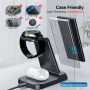 Chargeur Induction pour Samsung, Station de Charge 3 en 1 pour Samsung S25 Ultra/S25/S24 Ultra/S23/Z Flip 7/Z Flod 6, Chargeur s