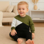 Fnaobai Enfant Petit Garçon Ensemble Sweatshirt Pantalon Sweatsuit d'Automne Manches longues Couleur Blocage Hiver Vêtements de 