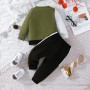 Fnaobai Enfant Petit Garçon Ensemble Sweatshirt Pantalon Sweatsuit d'Automne Manches longues Couleur Blocage Hiver Vêtements de 