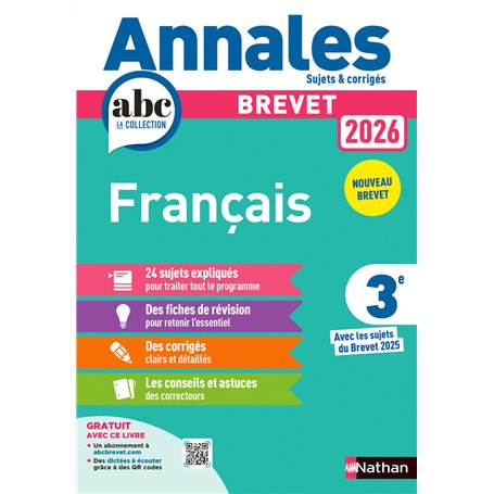 Annales Brevet Français 2026 - Corrigé