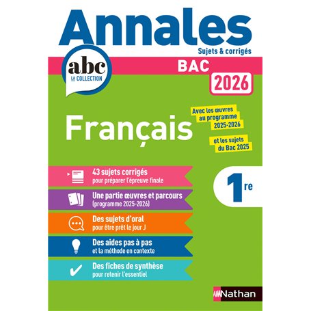Annales Bac Français 2026