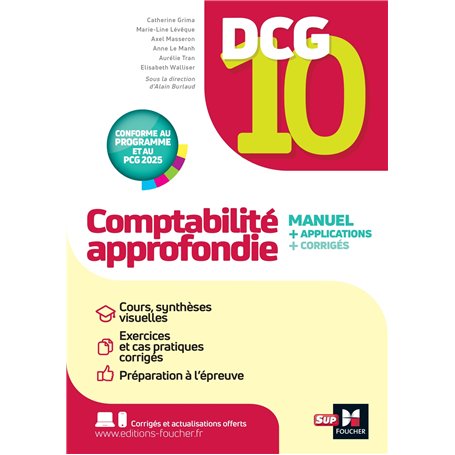 DCG 10 - Comptabilité approfondie - 13e édition - Manuel et applications