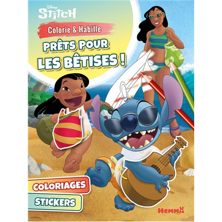 Disney Stitch - Colorie & Habille - Prêts pour les bêtises ! - Coloriages