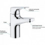 GROHE Mitigeur monocommande Lavabo Taille S Start Flow Chromé 23769000 79,99 €